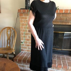 Chanel gorgeous knit black dress
